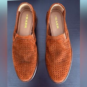 Trask Women’s Leather Burnt Orange Suede Loafers 👞 Size 36/6 M. Brand New 🤎